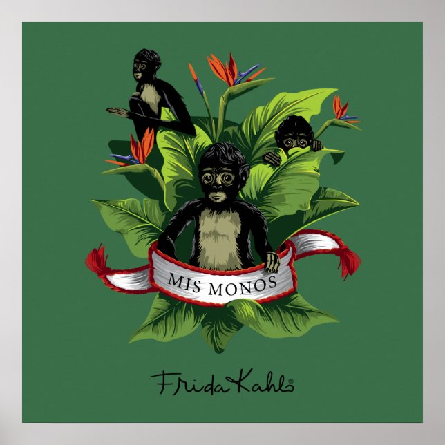 Frida Kahlo | Mis Monos Poster (Framsidan)
