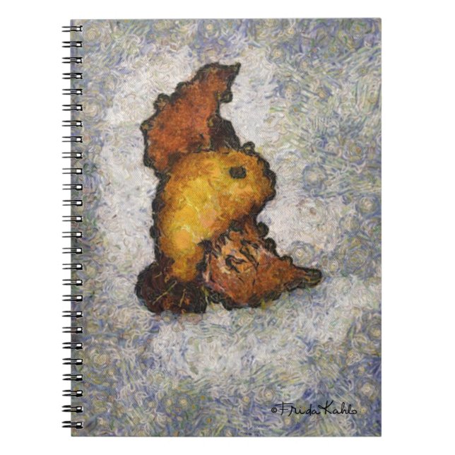 Frida Kahlo Monet-Stil Bird Painting Anteckningsbok Med Spiral (Framsidan)