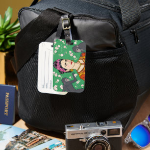Frida Kahlo Monkey Graphic Bagagebricka