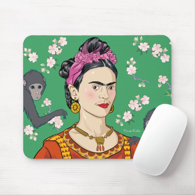 Frida Kahlo Monkey Graphic Musmatta (Med mus)