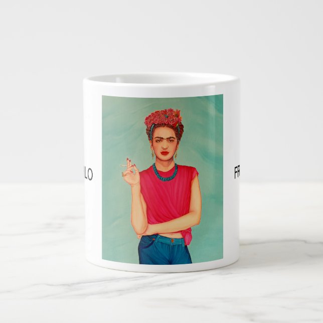 Frida Kahlo Oil Painting Jumbo Mugg (Framsidan)