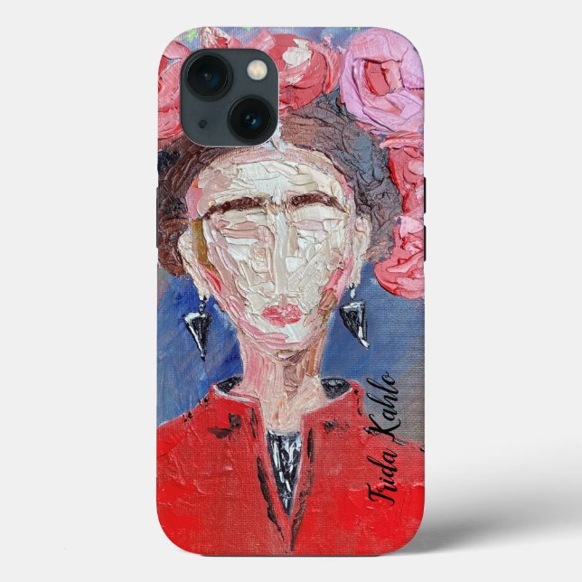 Frida Kahlo Original Red Flower Rosa Facless  (Baksida)