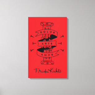 Frida Kahlo   Pain Art Kärlek Canvastryck