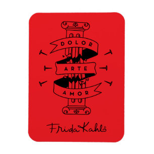 Frida Kahlo   Pain Art Kärlek Magnet