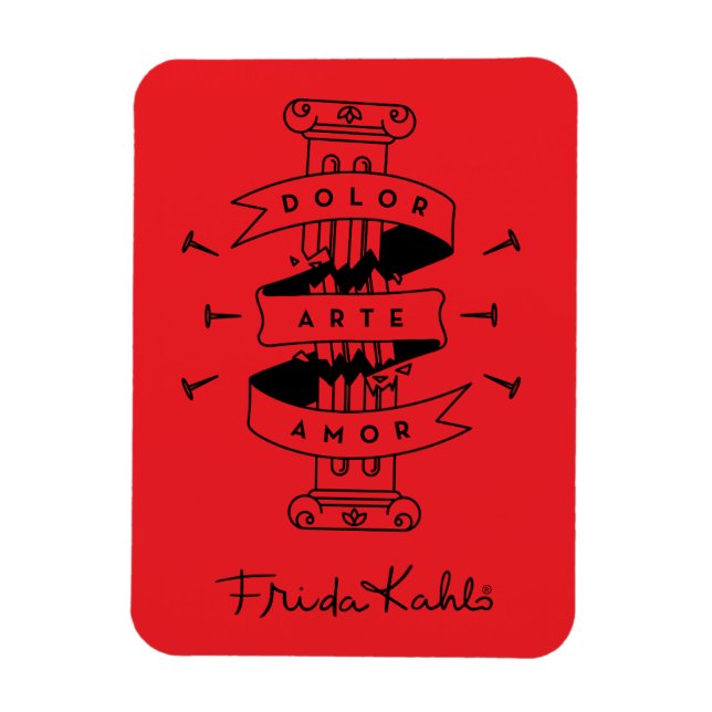 Frida Kahlo | Pain Art Kärlek Magnet (Vertikal)