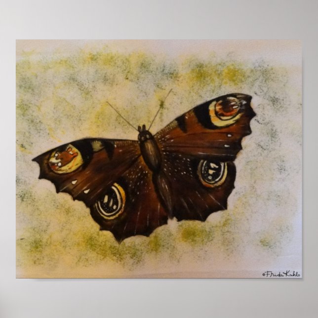 Frida Kahlo Painted Butterfly Poster (Framsidan)