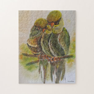 Frida Kahlo Painting Birds Pussel