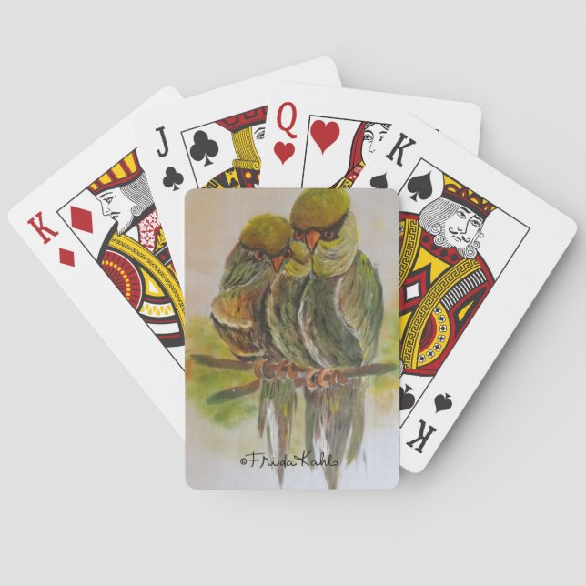 Frida Kahlo Painting Birds Spel Kort (Baksidan)