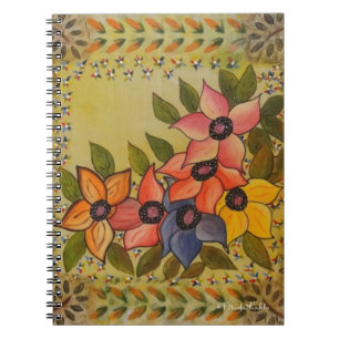 Frida Kahlo Painting Flores Anteckningsbok Med Spiral