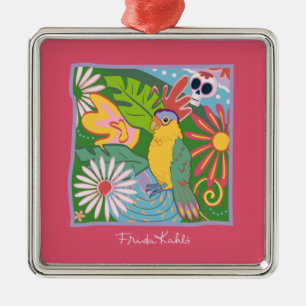 Frida Kahlo Parrot Graphic Julgransprydnad Metall