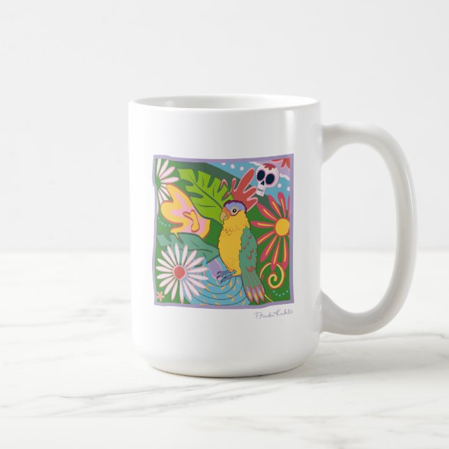Frida Kahlo Parrot Graphic Kaffemugg (Höger)