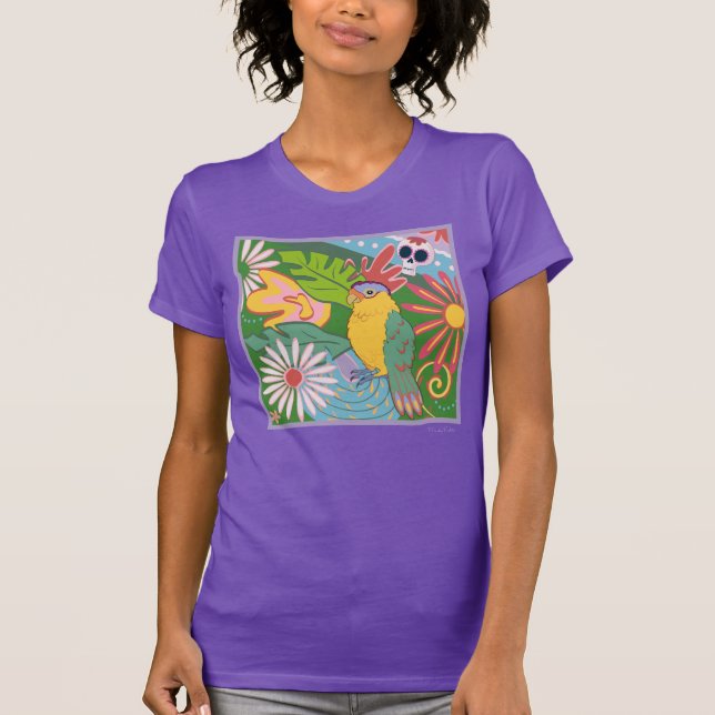 Frida Kahlo Parrot Graphic T Shirt (Framsida)