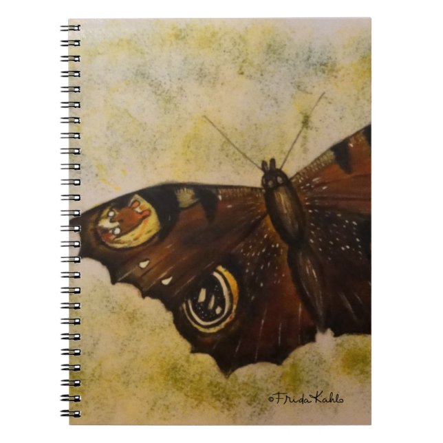 Frida Kahlo Pasent Butterfly Anteckningsbok (Framsidan)