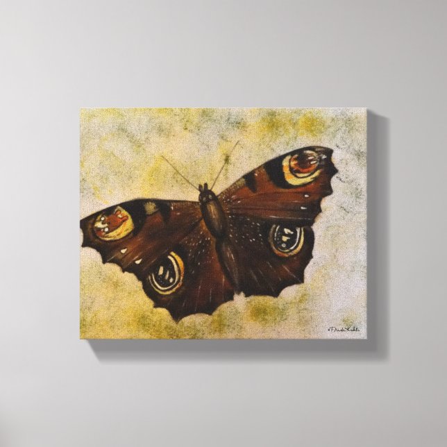 Frida Kahlo Pasent Butterfly Canvastryck (Framsida)