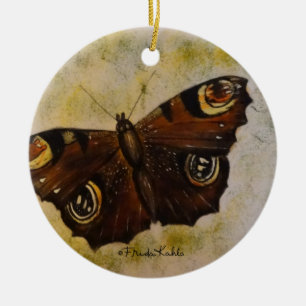 Frida Kahlo Pasent Butterfly Julgransprydnad Keramik