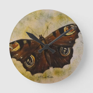 Frida Kahlo Pasent Butterfly Rund Klocka