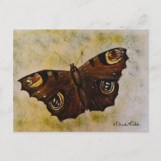 Frida Kahlo Pasent Butterfly Vykort (Framsida)