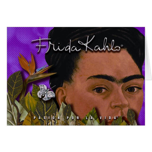 Frida Kahlo Pasion Por La Vida Hälsningskort (Framsidan Horizontal)
