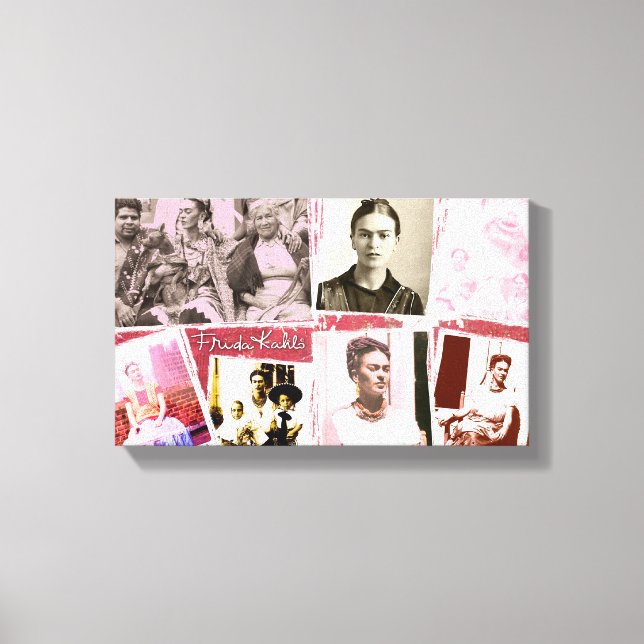 Frida Kahlo Photo Montage Canvastryck (Framsida)