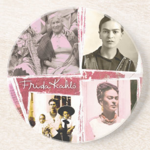 Frida Kahlo Photo Montage Underlägg Sandsten