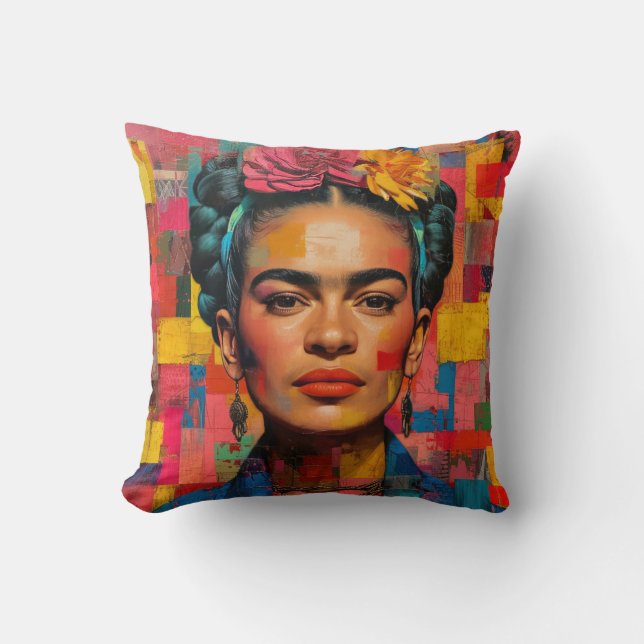 Frida Kahlo Pillow, Cushion, Frida Decor Kudde (Framsida)