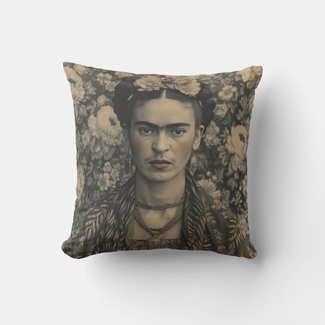 Frida Kahlo Pillow, Cushion, Frida Decor Kudde (Framsida)