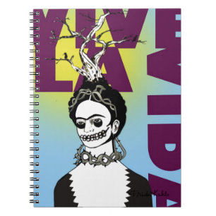 Frida Kahlo Pop Art Porträtt Anteckningsbok