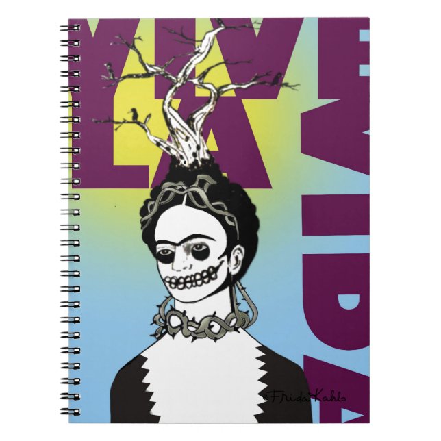 Frida Kahlo Pop Art Porträtt Anteckningsbok (Framsidan)