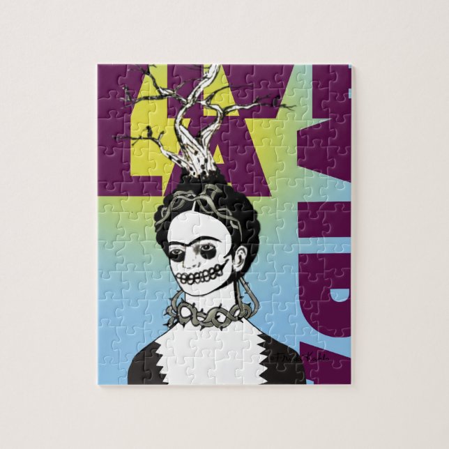 Frida Kahlo Pop Art Porträtt Pussel (Vertikal)