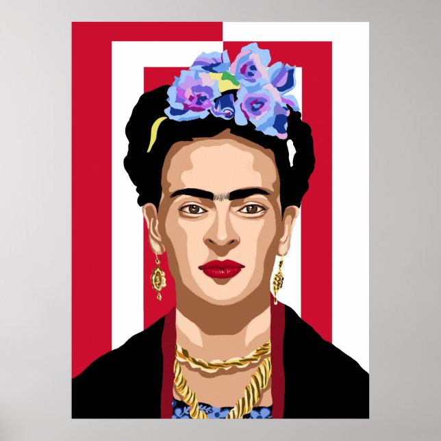 Frida Kahlo pop art Poster (Framsidan)