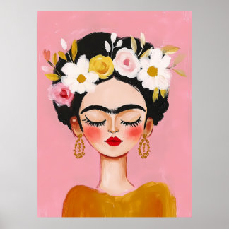 Frida Kahlo portrait Poster