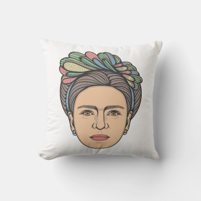 Frida Kahlo Porträtt Art Kudde (Framsida)