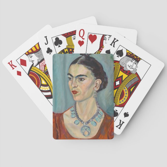 Frida Kahlo porträtt Casinokort (Baksidan)