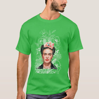 Frida Kahlo porträtt färg1 familj T Shirt