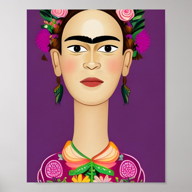 Frida Kahlo poster, wall art Poster (Framsidan)