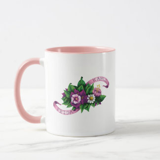 Frida Kahlo | purpurfärgad blom- bukett Mugg