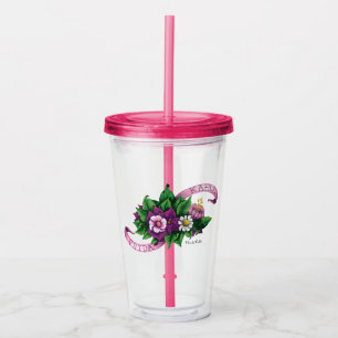 Frida Kahlo purpurfärgad blom- bukett Take Away Mugg