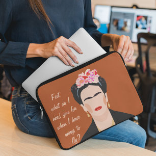Frida Kahlo Quote Funny l Modern inspiration Laptop Fodral