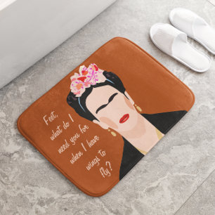 Frida Kahlo Quote Porträtt l Modern Contemporary Badrumsmatta