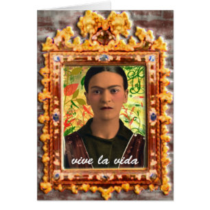 Frida Kahlo Reflejando Hälsningskort