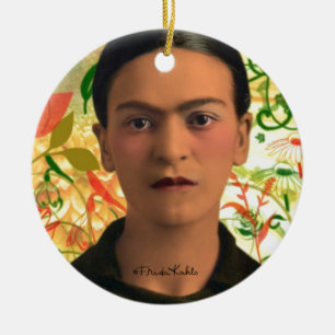 Frida Kahlo Reflejando Julgransprydnad Keramik