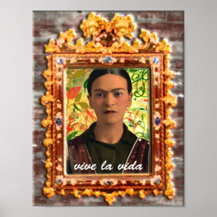 Frida Kahlo Reflejando Poster