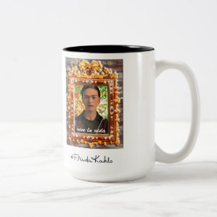 Frida Kahlo Reflejando Två-Tonad Mugg