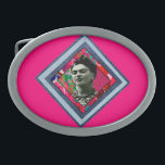 Frida Kahlo Retro Denim Diamond<br><div class="desc">Retro Mixed media collage med Frida Kahlo,  blommigt print och blue denim. Cute-retro-gåva till älskare,  hippies och blombarn. En god gåva till Frida Kahlo fläkt,  konst älskare,  hennes arbetskamrater.</div>