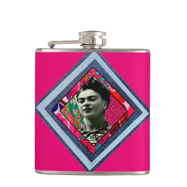 Frida Kahlo Retro Denim Diamond Fickplunta (Framsidan)