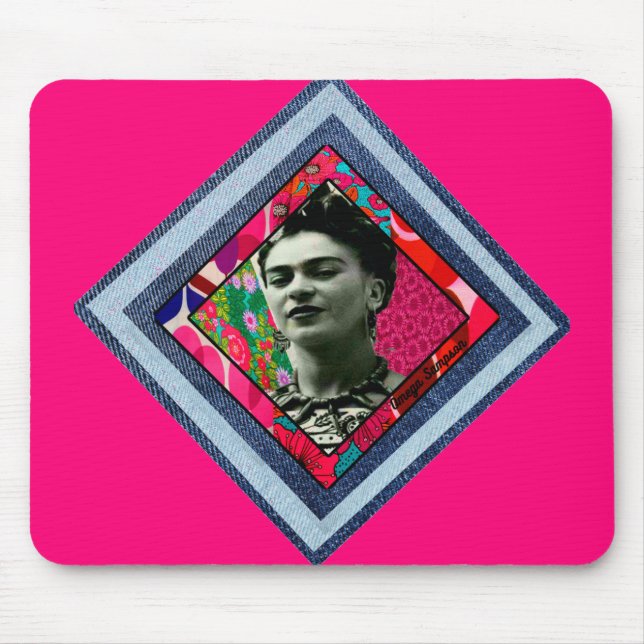 Frida Kahlo Retro Denim Diamond Musmatta (Framsidan)