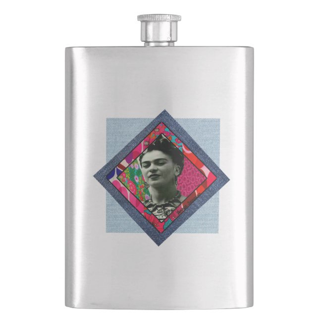Frida Kahlo Retro Rosa Denim Fickplunta (Framsidan)
