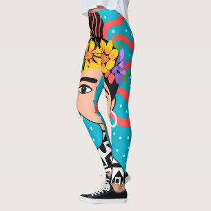 Frida Kahlo Sidovy Legging - Artistic Face Yoga