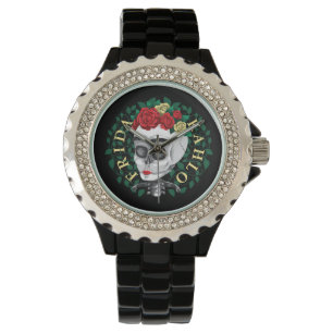 Frida Kahlo   Skull med Ro Krona Armbandsur