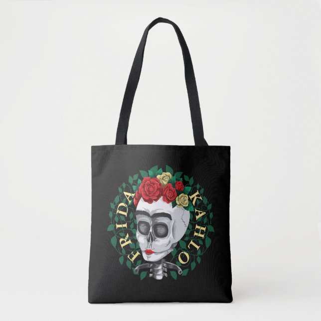 Frida Kahlo | Skull med Ro Krona Tygkasse (Framsida)